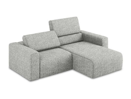 Canapé modulable d'angle S droit en Strukturstoff - argent - Meublori