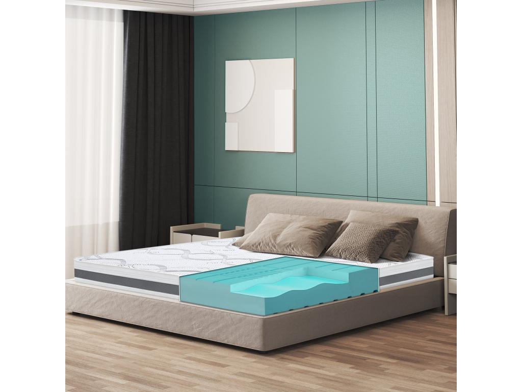 Matelas Simple 75x160 à mémoire - Premium Quality - Hauteur 16 cm - Made in Italy
