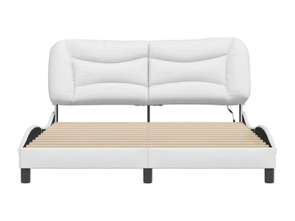 Cadre de lit avec LED sans matelas blanc 160x200 cm