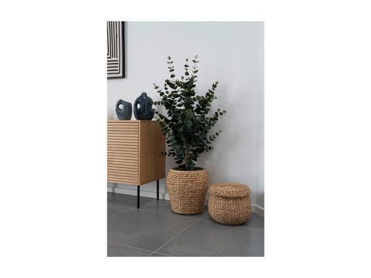 Meublori Decorative Storage Basket, Brown, 30x30x26.5 cm