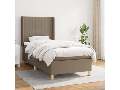 Lit à sommier tapissier avec matelas Meublori 90x200 cm Tissu
