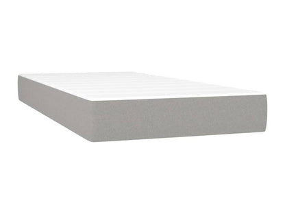 Sommier à Meublori de lit avec matelas Gris clair 80x200 cm Tissu