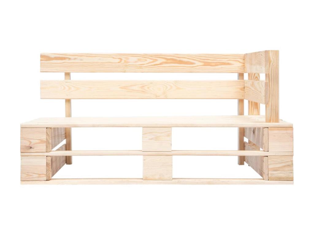 Banc d'angle palette de jardin Bois