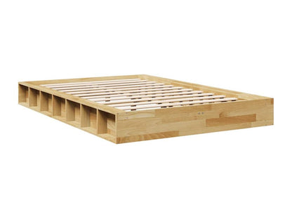 Cadre de lit sans matelas 120x190 cm bois massif de chêne