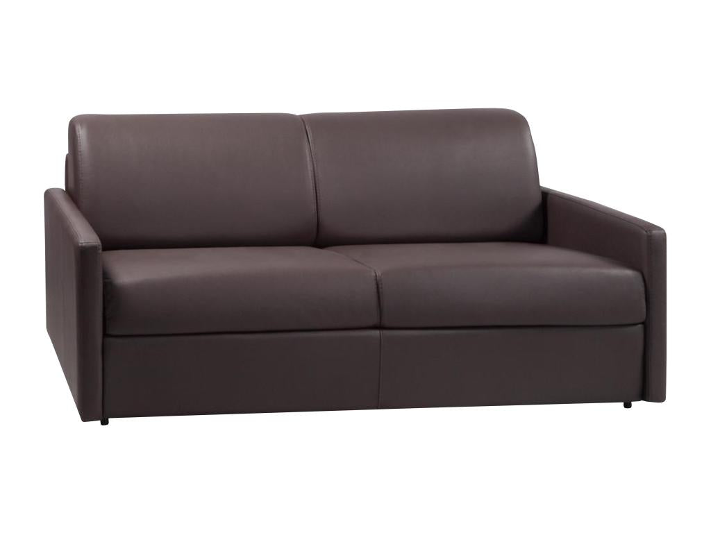 Canapé 4 places convertible express en simili marron - Couchage 160 cm - Matelas 18 cm Laviecasa LTPM01260