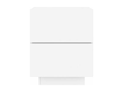 Armoire de chevet avec Meublorières LED blanc bois d'ingénierie