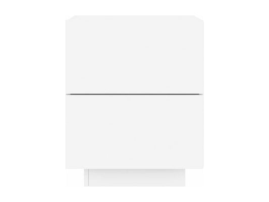 Armoire de chevet avec Meublorières LED blanc bois d'ingénierie