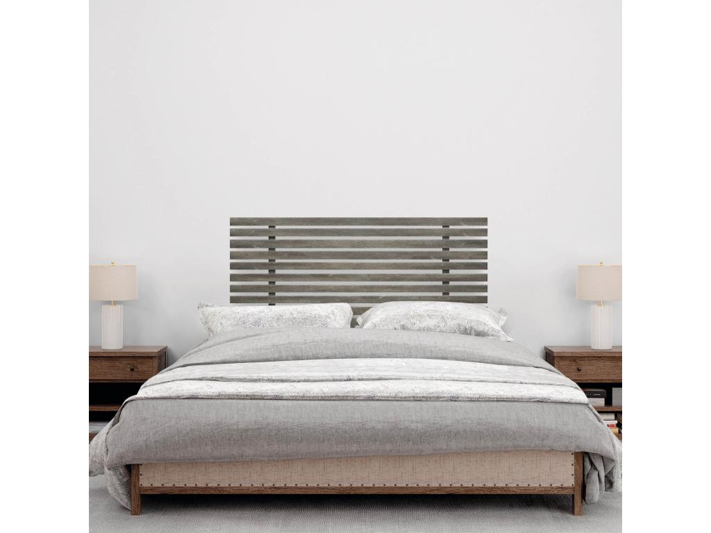 Meublori Tête de Lit Bois Recyclé Dm Style Japonais avec Pieds 110x115cm Lits 110 - Chêne Amazone