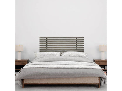 Meublori Tête de Lit Bois Recyclé Dm Style Japonais avec Pieds 110x115cm Lits 110 - Chêne Amazone