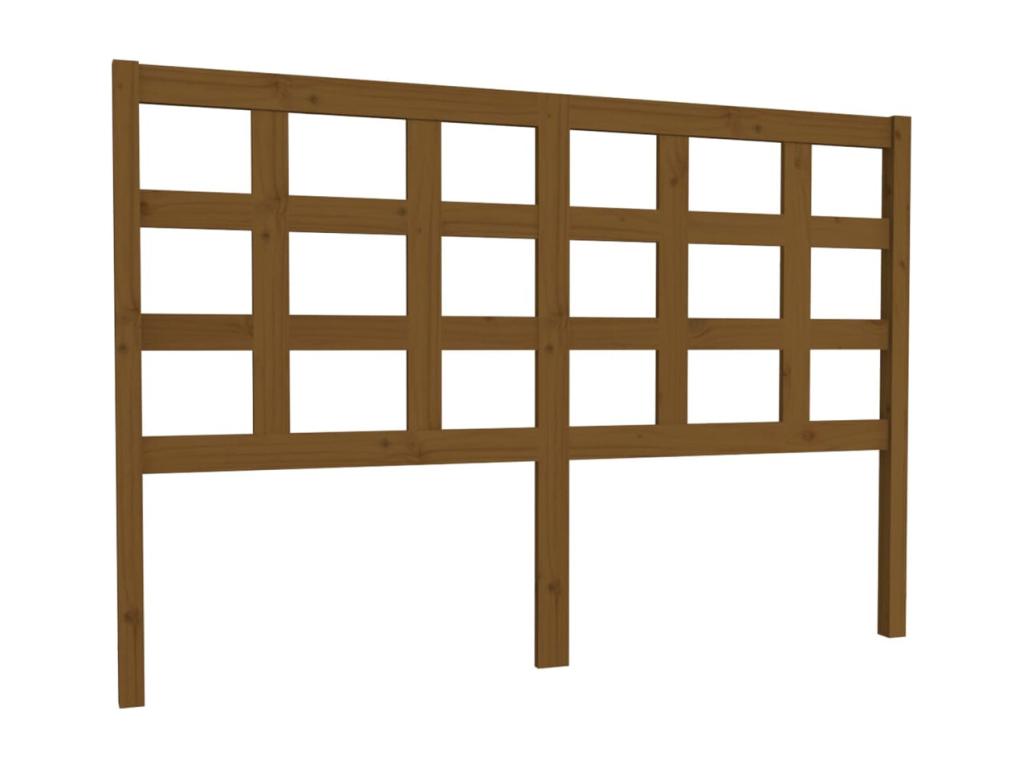 Tête de lit Marron miel 145.5x4x100 cm Bois massif de pin TQXN95319