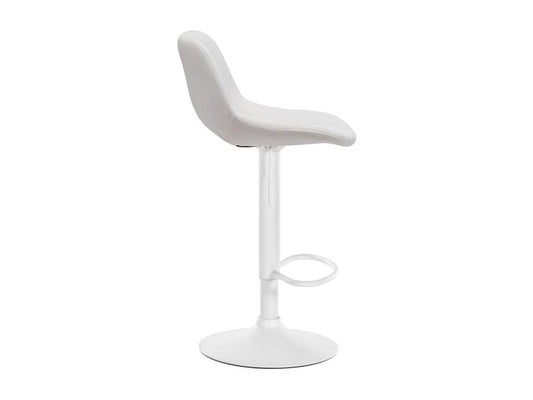 Tabouret de bar chaise métal blanche 42x46x86 cm 10 0004604
