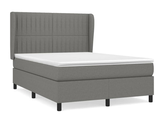 Sommier à Laviecasa de lit avec matelas Gris foncé 140x190cm Tissu YJXV99288
