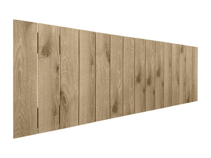 Meublori Tête de lit en bois recyclé MDF Vertical Pallet Style 150x46 Lits 150 - Bois Cambrien