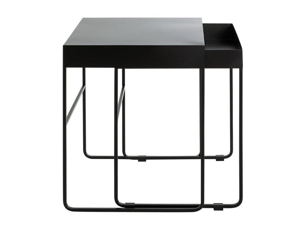 Lot de 2 Tables d'Appoint Design Meublori 54cm Noir