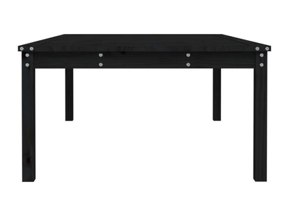 Meublori Premium - Table de jardin noir 121x82.5x45 cm bois massif de pin