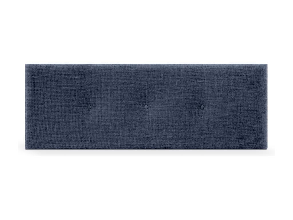 Meublori Tête de lit en laine naturelle avec Boutons 135x50cm Lits 120/135 - Bleu