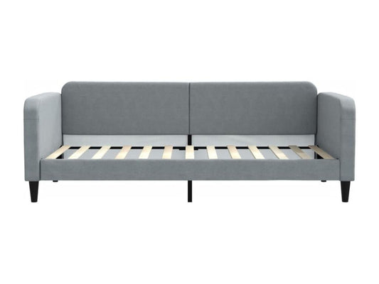 Lit de repos gris clair 90x200 cm Tissu
