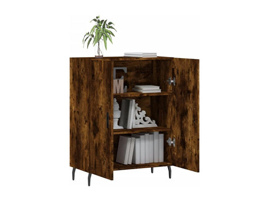 Buffet chêne fumé 69.5x34x90 cm bois d'ingénierie