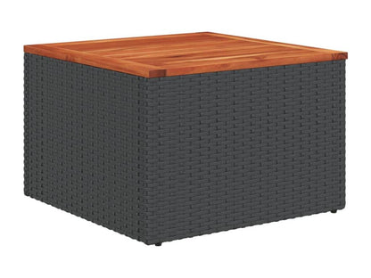 Salon de jardin avec coussins 13 pcs noir résine tressée YLST02501