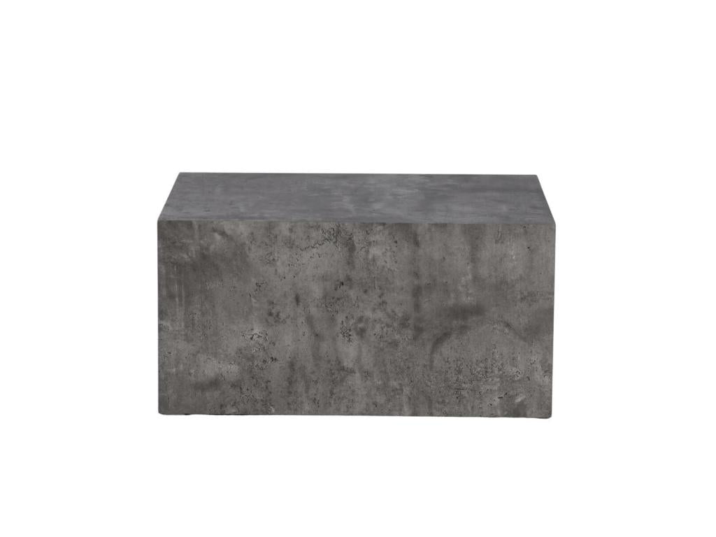 Meublori table basse 60x80x40cm gris foncé.