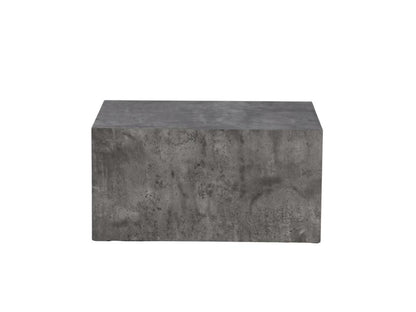 Meublori table basse 60x80x40cm gris foncé.