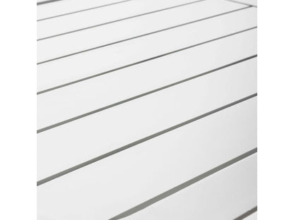 Ensemble table inclinable de terrasse 70x70 cm et 2 chaises blanc