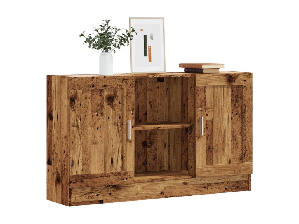 Buffet vieux bois 120x30.5x70 cm bois d'ingénierie