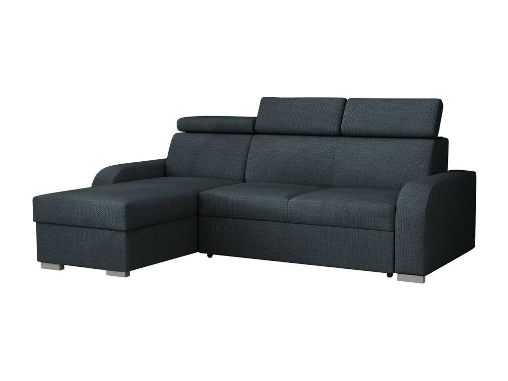 Canapé d'angle Laviecasa 100 Bleu Fonction de couchage Boîte de literie 235x170x85cm VISL10010