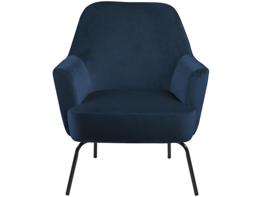 Meublori Fauteuil en velours bleu.