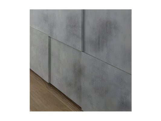 Vitrine 2 portes Béton ciré clair - Meublori