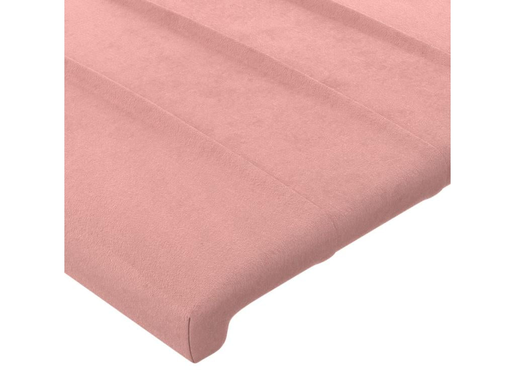 Têtes de lit 2 pcs Rose 90x5x78/88 cm Velours
