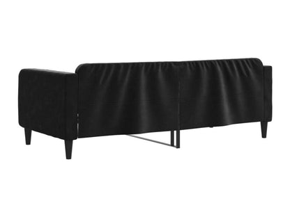 Lit de repos noir 100x200 cm velours