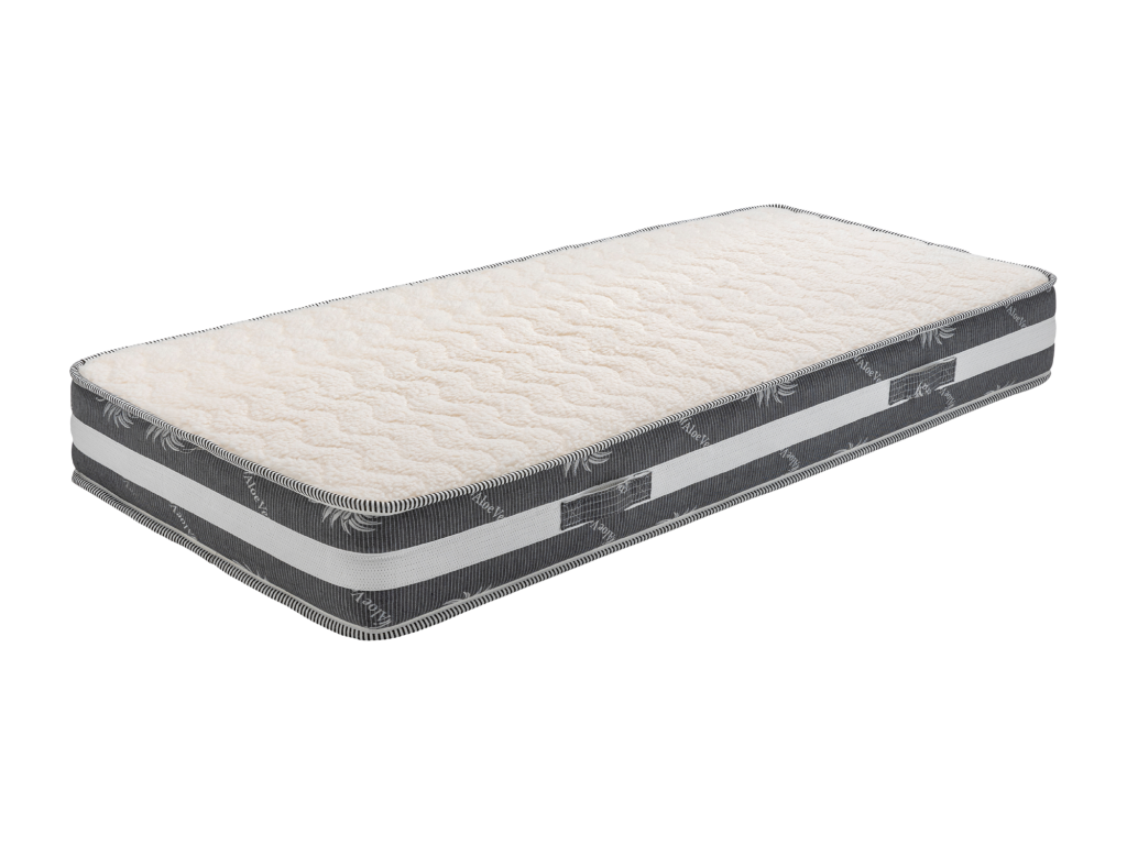 Meublori Matelas 120x190x22 cm - Très Ferme - Face Hiver Laine - Meublori rembourrage polesther - âme