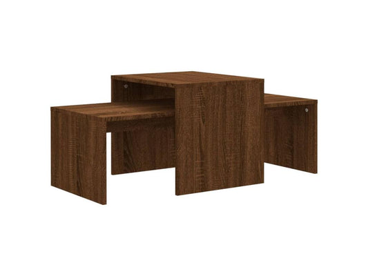 Ensemble table basse Chêne marron 100x48x40cm Bois d'ingénierie FKXJ18676