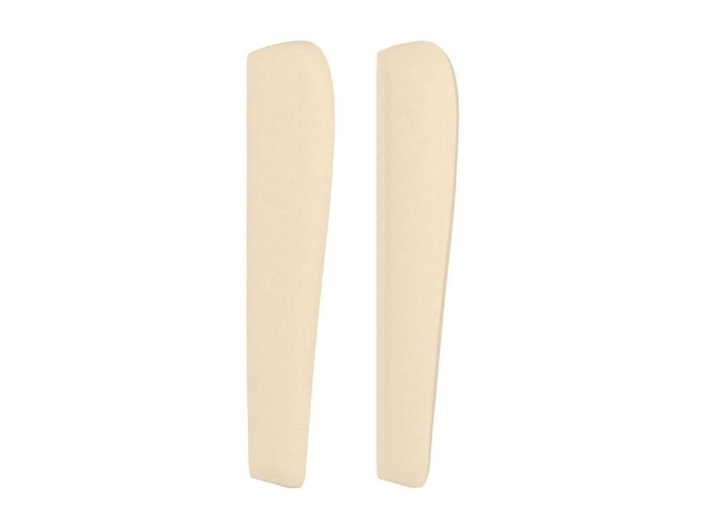 Tête de lit avec oreilles Crème 203x23x118/128 cm Tissu