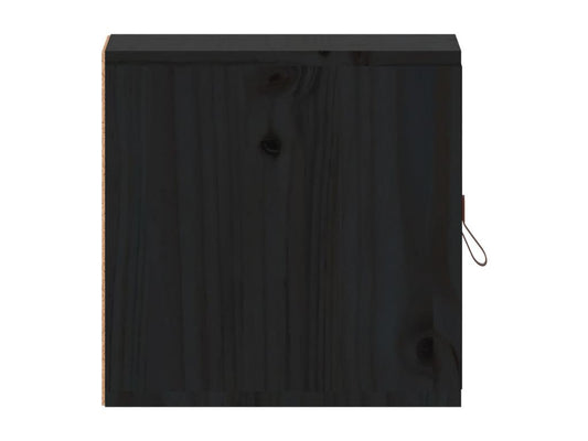 Armoire murale Noir 31.5x30x30 cm Bois de pin massif QHDD77056