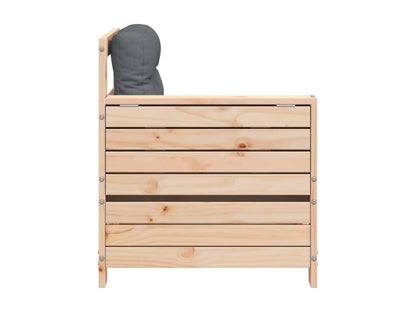 Canapé de jardin accoudoir avec coussin bois massif de pin