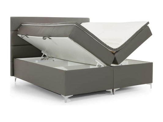 Meublori Spring Lit Meublori S 140x200 /Tissu-Gris