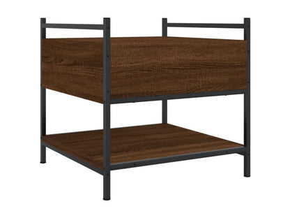 Table basse chêne marron 50x50x50 bois d'ingénierie