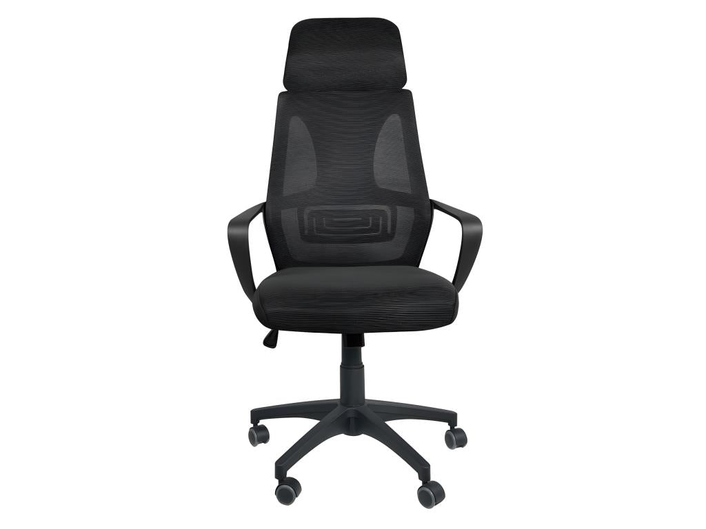 Fauteuil Bureau ergonomique siège basculant appuie tête hauteur réglable renfort lombaire FAMA noir