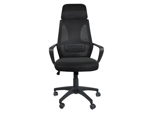 Fauteuil Bureau ergonomique siège basculant appuie tête hauteur réglable renfort lombaire FAMA noir