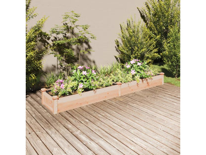 Lit surélevé de jardin doublure 240x45x25 cm bois massif sapin WVQO82576