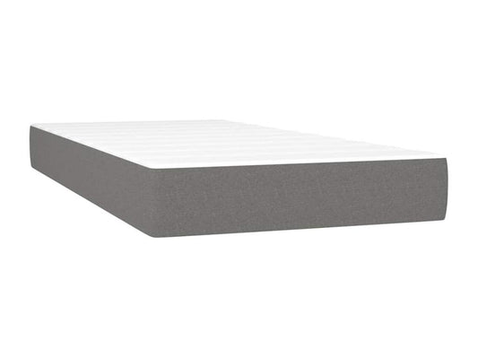 Sommier à Meublori de lit avec matelas gris foncé 120x190cm tissu