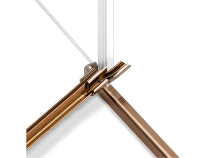 Cabine de douche cuivre brossé 110x90cm pivotante gauche Meublori COPPER BRUSHED acces de face