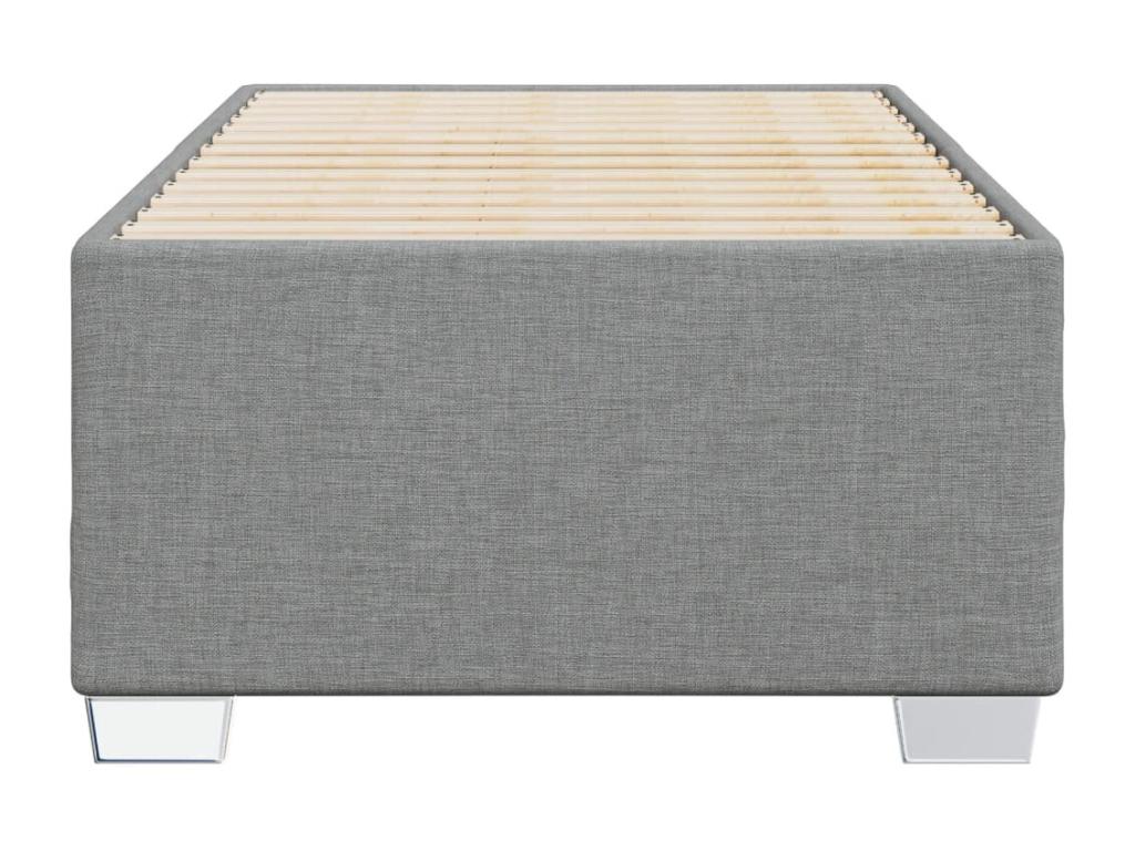 Cadre de lit sans matelas gris clair 80x200 cm tissu