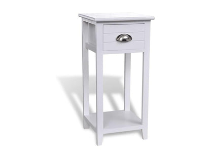 Laviecasa Premium - Table de chevet avec 1 tiroir Blanc DOKD01886