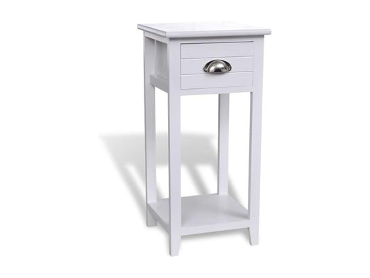 Laviecasa Premium - Table de chevet avec 1 tiroir Blanc DOKD01886