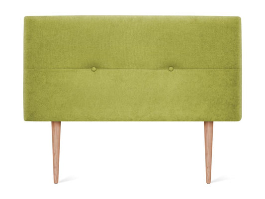 Meublori Tête de lit en tissu Aqualine avec Boutons 90x105cm avec pieds Lits 80/90 - Pistache