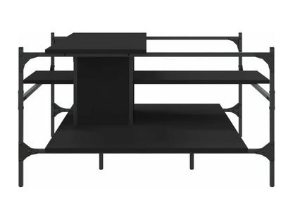 Table basse noir 100x100x48.5 bois d'ingénierie