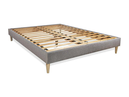 Pack prêt à dormir matelas Laviecasa 140x200cm à MÉMOIRE DE FORME LATEX sommier Laviecasa gris 2 oreillers couette YDIA27917
